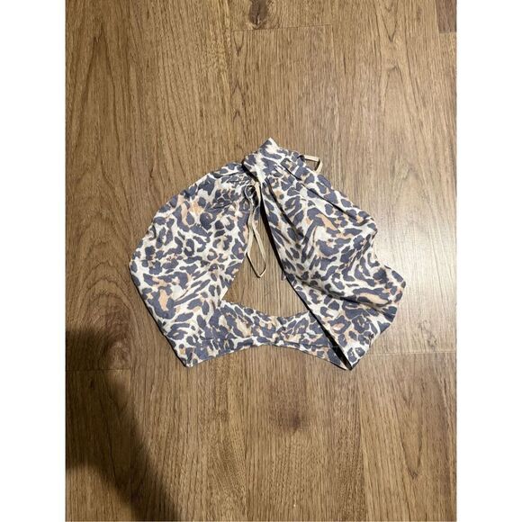 Rumer the label Womens Linen Lou Lou Halter Top In Cheetah Print Size XS NWOT - Picture 3 of 5